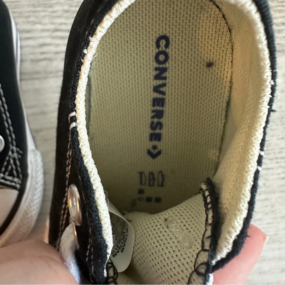 Converse Infant Baby Black and White Sneakers 4